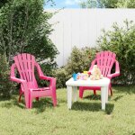 Design in - lot de 2 chaises de jardin, si�ge de terrasse chaise d'ext�rieur pour enfants rose 37x34x44 ...
