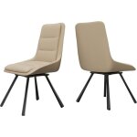 Lot de 2 chaises pivotantes salle  manger: chaise de bureau pivotant en cuir chaise salon  rotatif ...