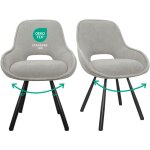 Lot de 2 chaises de salle � manger, chaises de cuisine, chaise de salon avec des accoudoirs bas, chaise ...