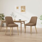 Lot de 2 chaises de salle � manger haut dossier ? style vintage chic, assise confortable, structure bois ...