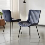 Lot de 2 chaises de salle � manger en simili cuir ? fauteuils modernes avec accoudoirs, style design ...