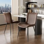 Lot de 2 chaises de salle  manger en simili cuir ? fauteuils modernes avec accoudoirs, style design ...
