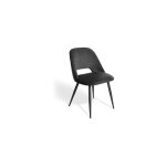 Calicosy - chaise repas 50x58x81, 5 cm en velours et métal noir Calicosy - chaise repas 50x58x81, 5 cm en velours et métal noir
