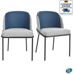 Lot de 2 chaises - système de couleurs morandi à faible saturation - scandinave - conception ergonomique ... Lot de 2 chaises - système de couleurs morandi à faible saturation - scandinave - conception ergonomique ...