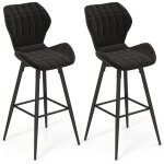 Helloshop26 - lot de 2 chaises tabourets de bar chaises hautes rembourrées repose - pieds chaises de ... Helloshop26 - lot de 2 chaises tabourets de bar chaises hautes rembourrées repose - pieds chaises de ...