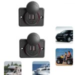 Lot 2 chargeurs voiture 3. 1a, double prise usb 12v, panneau encastrable alimentation rapide