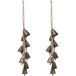 Lot de 2 cloches de sorci�re pour poign�e de porte, carillons �oliens, objets �sot�riques, protection ...