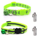 Lot de 2 colliers pour chat anti - �tranglement r�glables avec 2 �tiquettes d'adresse pour chaton ou ...