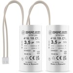 Lot de 2 condensateurs 3, 5 uf pour moteur de volet roulant bubendorff dure de vie 10 000 heures condensateur ...