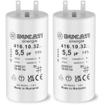 Lot de 2 condensateurs 5, 5 uf pour moteur de volet roulant somfy dure de vie 10 000 heures condensateur ...