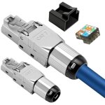 Lot de 2 connecteurs cat7 rj45 lsa blind�s sans outil pour c�ble de pose / c�ble patch, fiche r�seau ...