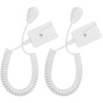 Lot de 2 cordons  ressort anti - perte pour tlphone de bureau, modle de cble  distance avec crochet, ...