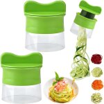 Lot de 2 coupe - légumes en spirale, pour légumes, nouilles, légumes, peu encombrants, courgettes, spaghettis, ... Lot de 2 coupe - légumes en spirale, pour légumes, nouilles, légumes, peu encombrants, courgettes, spaghettis, ...