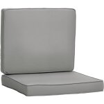 Lot de 2 coussins de chaise coussins d'assise d�houssables coussins matelass� rembourr� mousse polyester ...