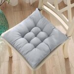 Lot de 2 coussins de chaise carr�s en coton �pais - 40 cm - pour maison, jardin, salle � manger, terrasse, ...