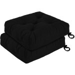 Lot de 2 coussins chaise salle � manger / cuisine / jardin 45x45 cm, mousse touffet�e, 8 cm �paisseur, ...