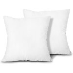 Lot de 2 coussins lgers en polyester alternatif, coussins de canap, taies d'oreiller, lavables en machine ...