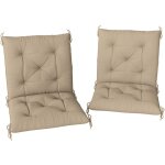 Lot de 2 coussins matelas assise dossier 2 en 1 pour chaise fauteuil grand confort 98l x 50l x 8h cm ...