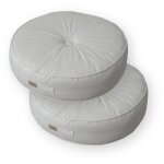Lot de 2 coussins de sol en velours diamtre 60 lot de 2 - gris clair