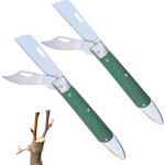 Lot de 2 couteau de greffage pliant, couteau de greffage, couteau de jardin, couteau pliable greffe d'�lagage, ...