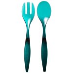 Lot de 2 couverts a salade 6 x 29 cm grand chef petrole