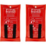 Lot de 2 couvertures anti - feu pour la maison et la cuisine, 100x100cm couvertures anti - feu en fibre ...