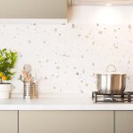 Lot de 2 cr�dences alu l120xh 45cm terrazzo marron 99deco