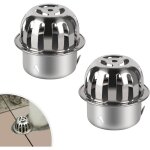 Lot de 2 cr�pines de goutti�re 85 mm en inox, anti obstruction, prot�ge tuyau contre les feuilles et ...