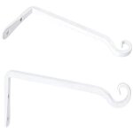 Lot de 2 crochets - blanc de suspension muraux d�coration fer forg� pour jardin avec vis pour plantes ...