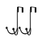 Lot de 2 crochets doubles robustes en mtal pour porte, pour suspendre couronnes, serviettes, vtements, ...