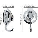 Lot de 2 crochet ventouse salle de bain puissante murale crochet de douche � ventouse sous vide mural ...
