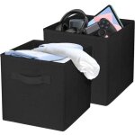 Lot de 2 cubes de rangement, bo�tes de rangement pliables en tissu, robustes et durables, adapt�s aux ...