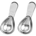 Jamais utilis]lot de 2 cuillres  caf en acier inoxydable pour th, sucre, caf moulu, grains entiers ...