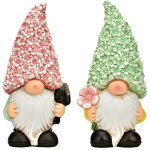 Lot de 2 d�corations nains de jardin en magn�sie 21cm