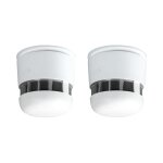 Lot de 2 d�tecteurs de fum�e interconnectables (jusque 24), ultra compact, � pile, 85db, garantie 10 ...