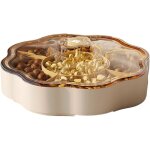 Lot de 2 distributeur de bonbons  5 compartiments, bote de rangement lgante pour fruits secs avec ...
