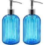 Lot de 2 distributeur de savon en verre, 400 ml distributeurs de savon liquide avec pompe, rechargeables ... Lot de 2 distributeur de savon en verre, 400 ml distributeurs de savon liquide avec pompe, rechargeables ...