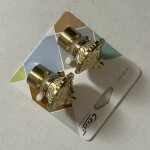 Lot de 2 embouts louis xv en laiton pour tringle  rideaux ?  20 mm ? style classique baroque ? finition ...
