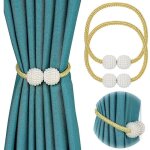 Lot de 2 embrasses magn�tiques pour rideaux 45cm attaches de rideaux avec aimant pour maison bureau h�tel ...