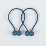 Lot de 2 embrasses de rideaux magn�tiques - bleu corde pour rideaux tressage avec aimant solide pour ...