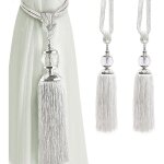 Lot de 2 embrasses de rideaux faites � la main en corde avec pompons en perles pour d�coration d'int�rieur ...