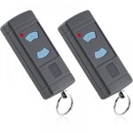 Lot de 2 �metteur garage boutons bleus 868mhz remplacement pour hormann hse2 - 868 hsm4 - 868 hse4 - ...