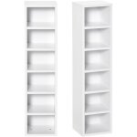 Lot de 2 �tag�res colonnes armoire de rangement cd - dvd 6 + 6 compartiments dim. 21l x 19l x 88h cm ...