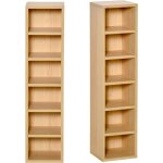 Lot de 2 �tag�res colonnes armoire de rangement cd - dvd 6 + 6 compartiments dim. 21l x 19l x 88h cm ...