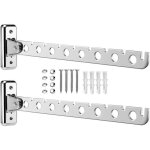 Lot de 2 tendoirs  suspendre muraux rabattables en acier inoxydable, etendoir a linge exterieur vtements ...