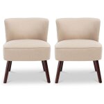 Sicaan - lot de 2 fauteuils cocktail jofi en tissu beige Sicaan - lot de 2 fauteuils cocktail jofi en tissu beige
