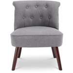 Sicaan - lot de 2 fauteuils crapaud jacques capitonn tissu gris fonc