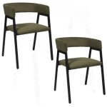 Lot de 2 fauteuils design en tissu c�tel� scott