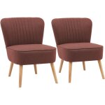 Lot de 2 fauteuils style crapaud en tissu bordeaux