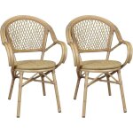 Now's home - lot de 2 fauteuils de table en rotin synth�tique